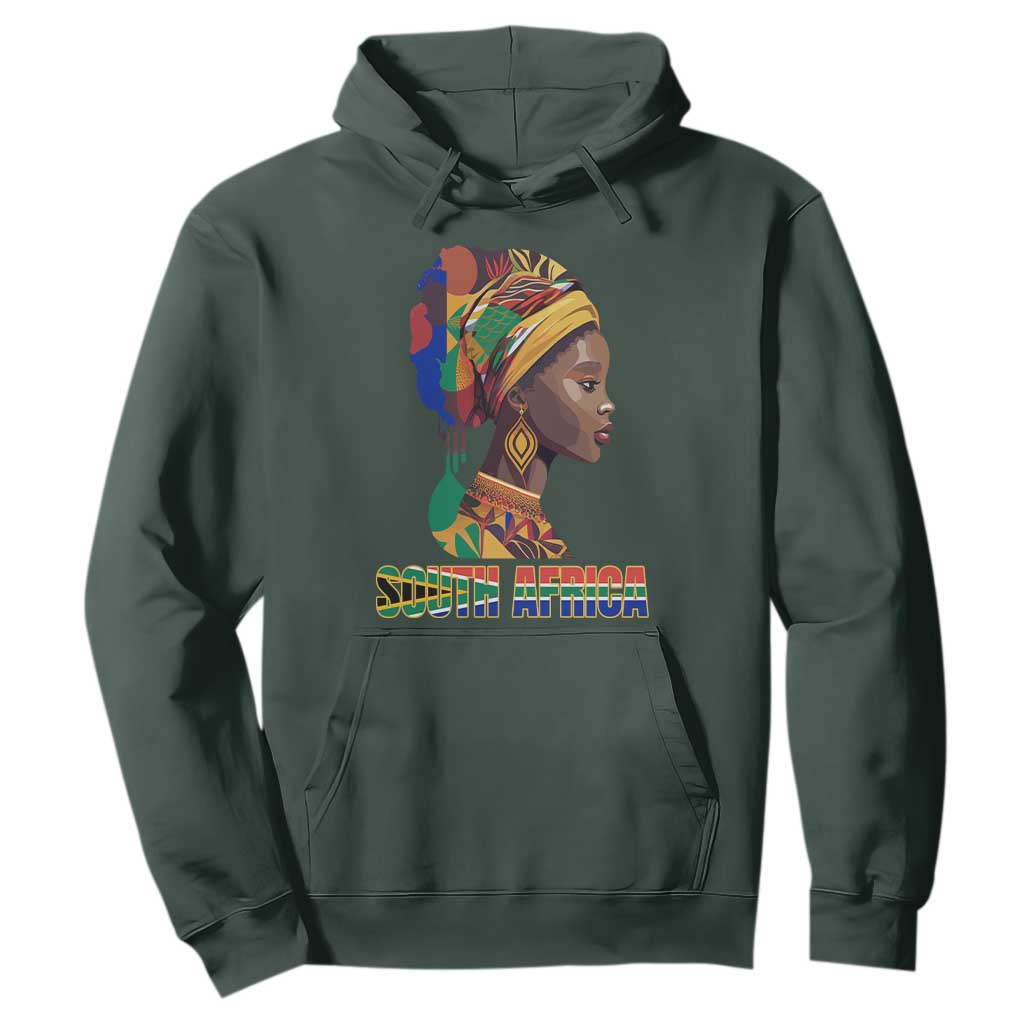 South Africa Pride Hoodie Black African Woman