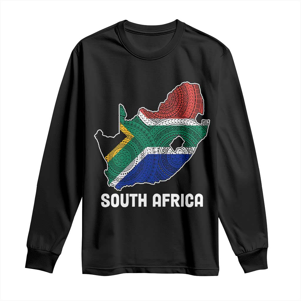 South Africa Pride Long Sleeve Shirt South African Flag Map