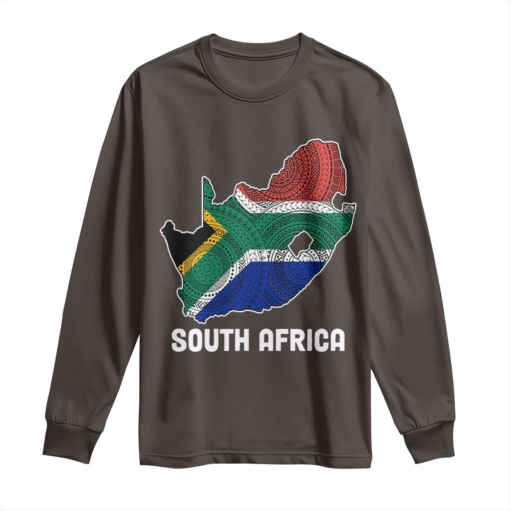 South Africa Pride Long Sleeve Shirt South African Flag Map