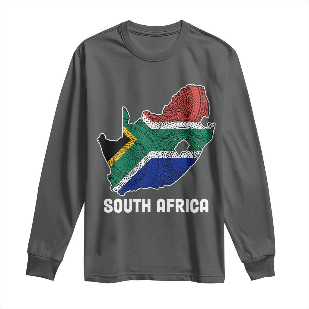South Africa Pride Long Sleeve Shirt South African Flag Map
