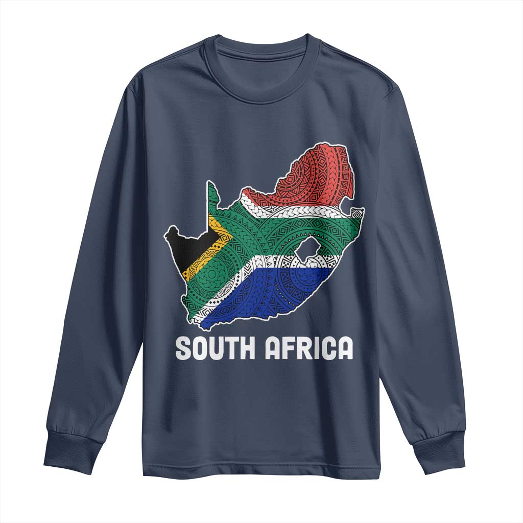 South Africa Pride Long Sleeve Shirt South African Flag Map