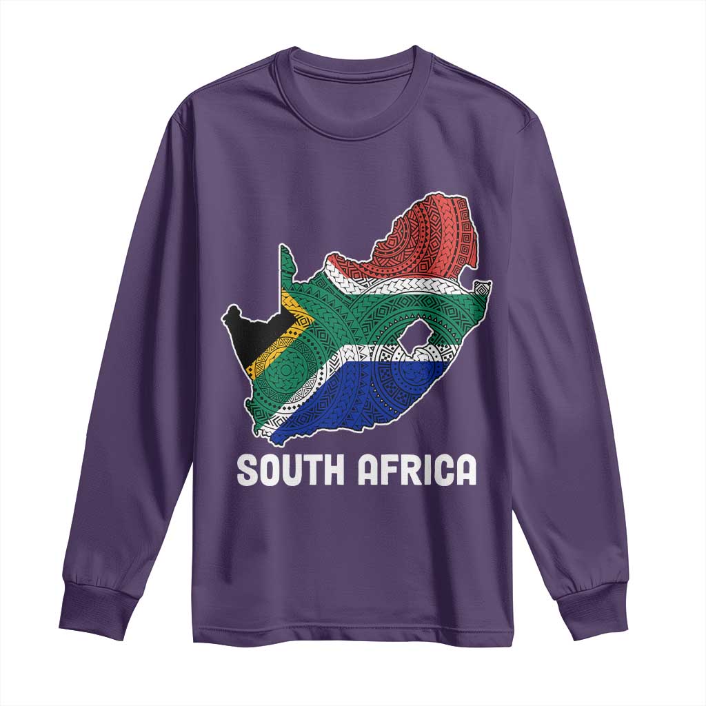 South Africa Pride Long Sleeve Shirt South African Flag Map