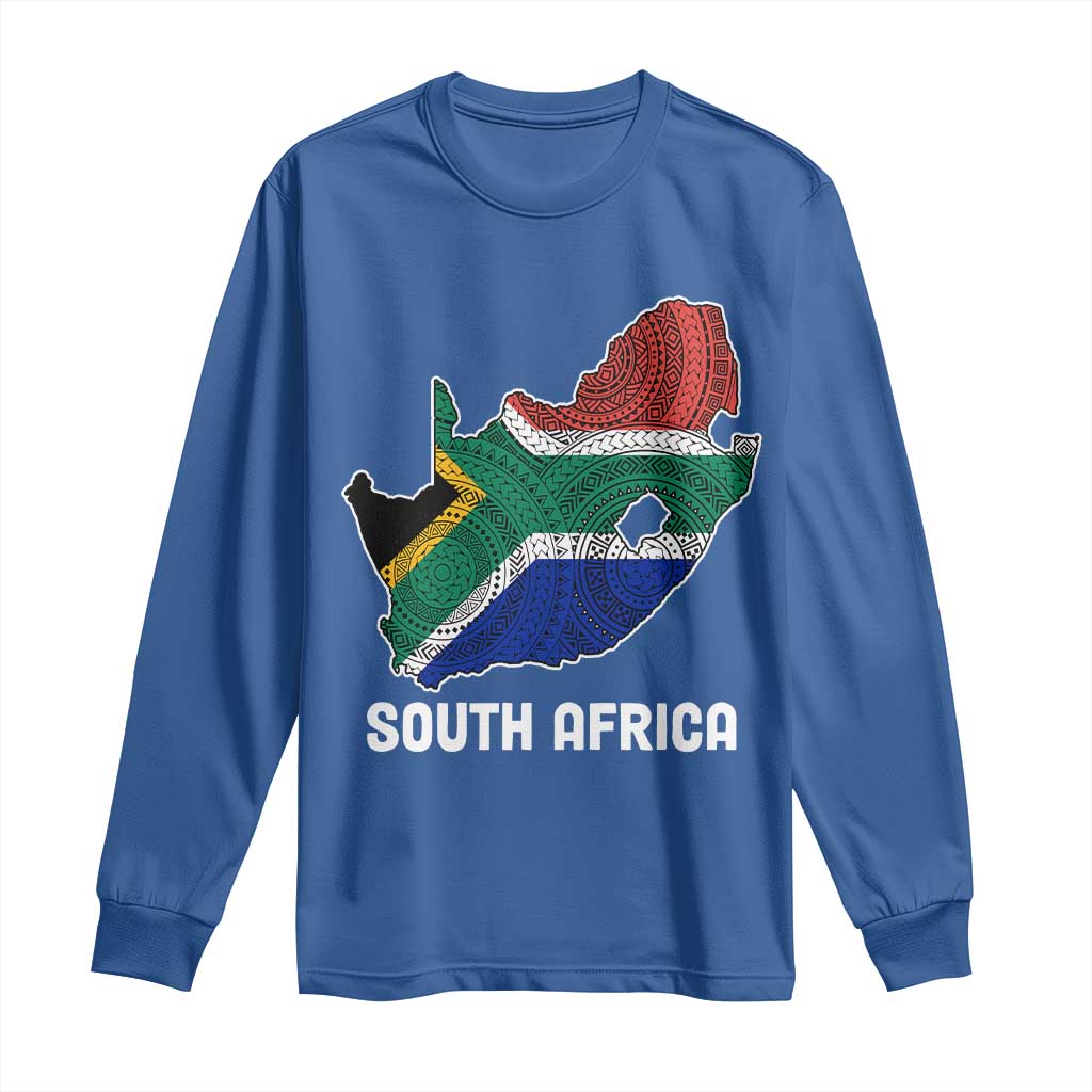 South Africa Pride Long Sleeve Shirt South African Flag Map