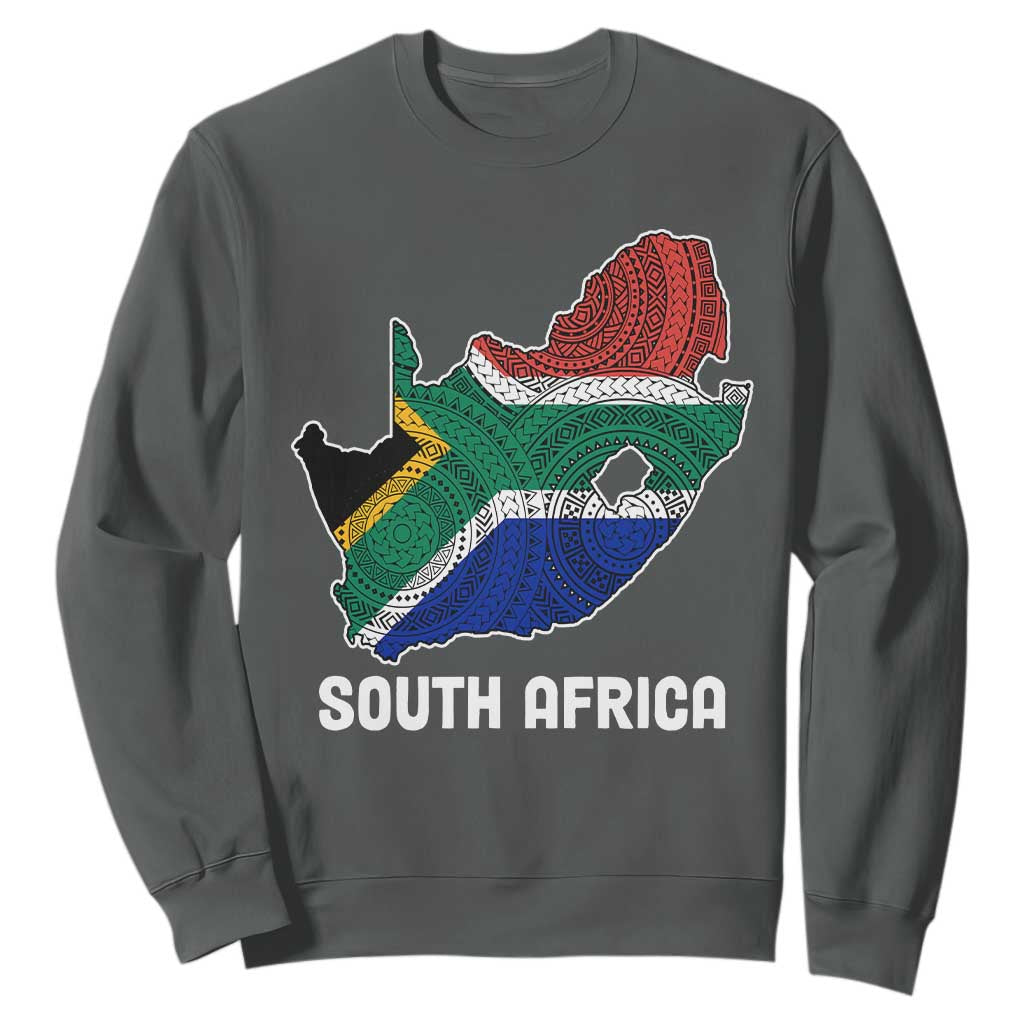 South Africa Pride Sweatshirt South African Flag Map