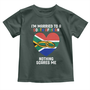 Funny South Africa Baby Shirt I'm Married To A South African Nothing Scares Me