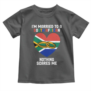 Funny South Africa Baby Shirt I'm Married To A South African Nothing Scares Me