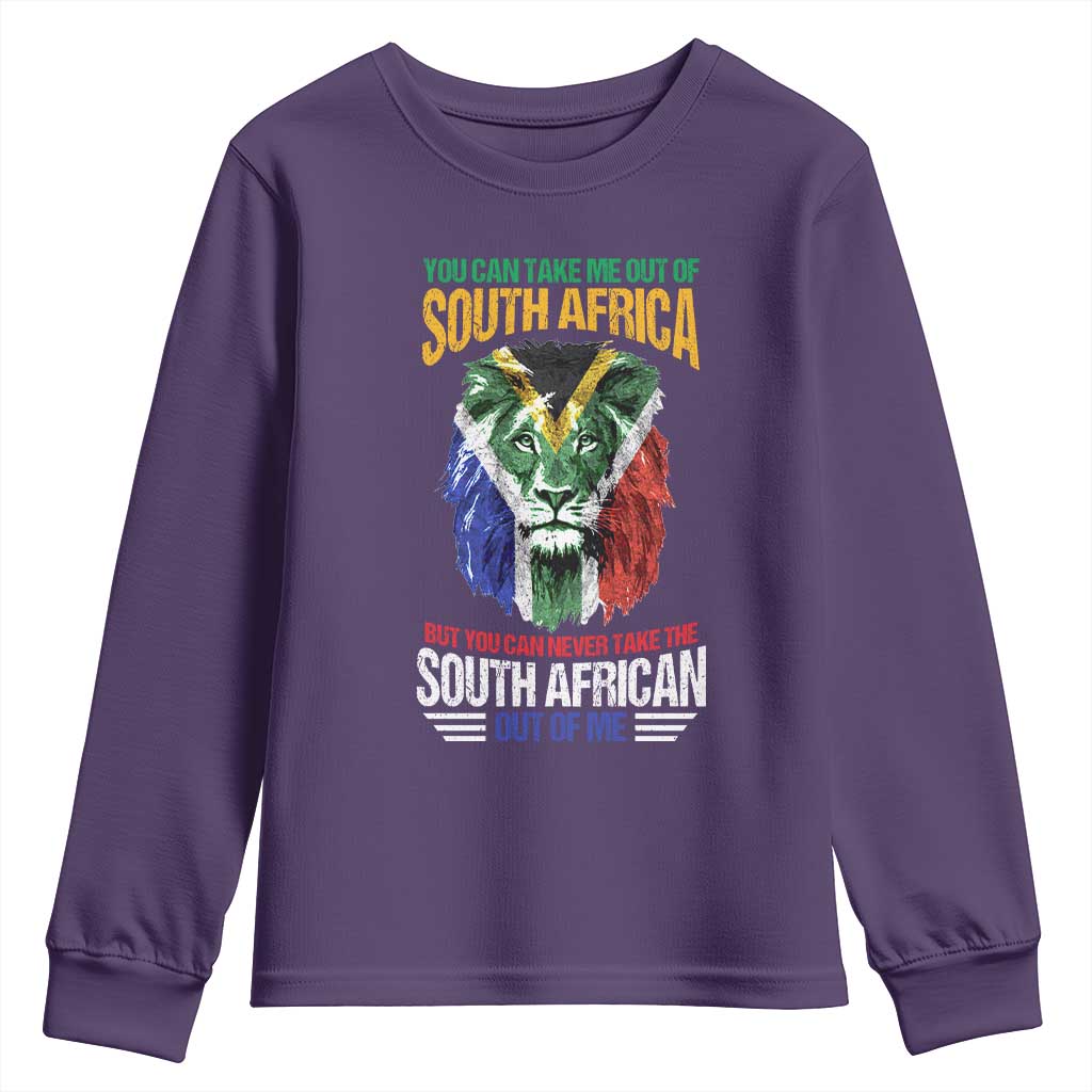 South Africa Pride Youth Long Sleeve Shirt You Can Never Take The South African Out Of Me