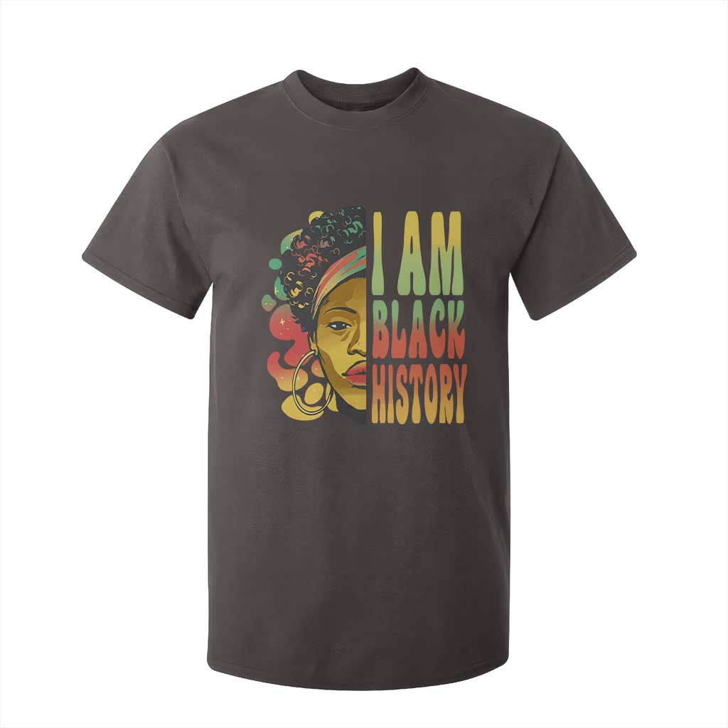 I Am Black History T Shirt For Kid Afro Black Woman African American Pride