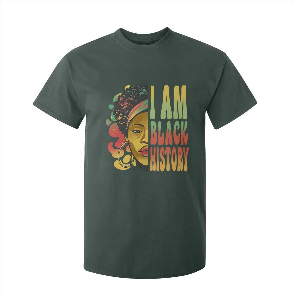 I Am Black History T Shirt For Kid Afro Black Woman African American Pride