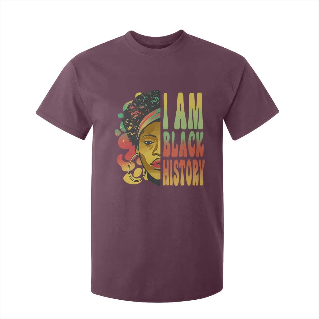 I Am Black History T Shirt For Kid Afro Black Woman African American Pride