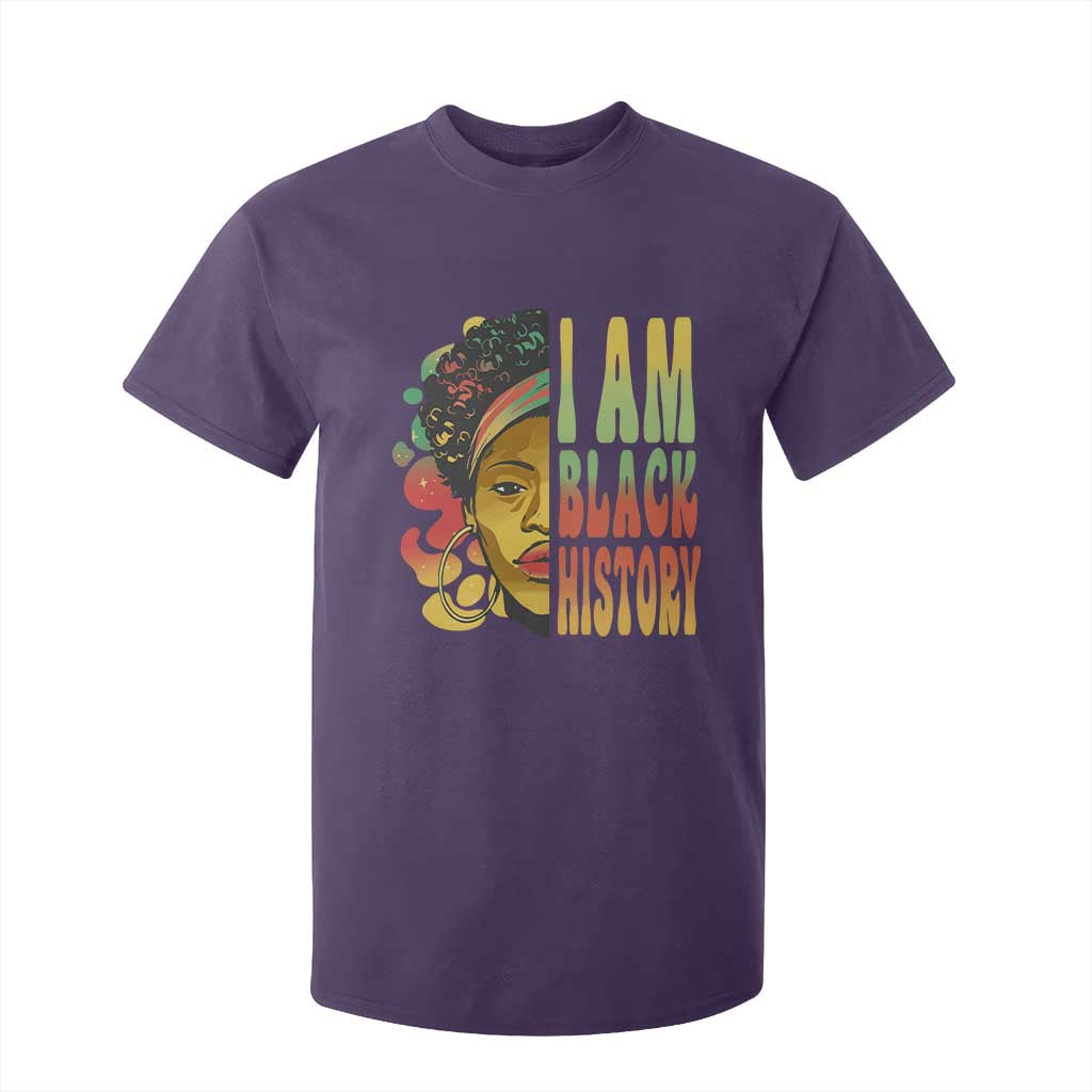 I Am Black History T Shirt For Kid Afro Black Woman African American Pride