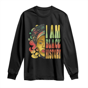 I Am Black History Long Sleeve Shirt Afro Black Woman African American Pride