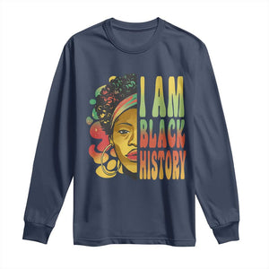 I Am Black History Long Sleeve Shirt Afro Black Woman African American Pride