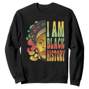 I Am Black History Sweatshirt Afro Black Woman African American Pride