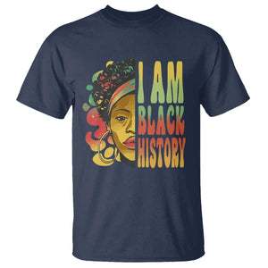 I Am Black History T Shirt Afro Black Woman African American Pride
