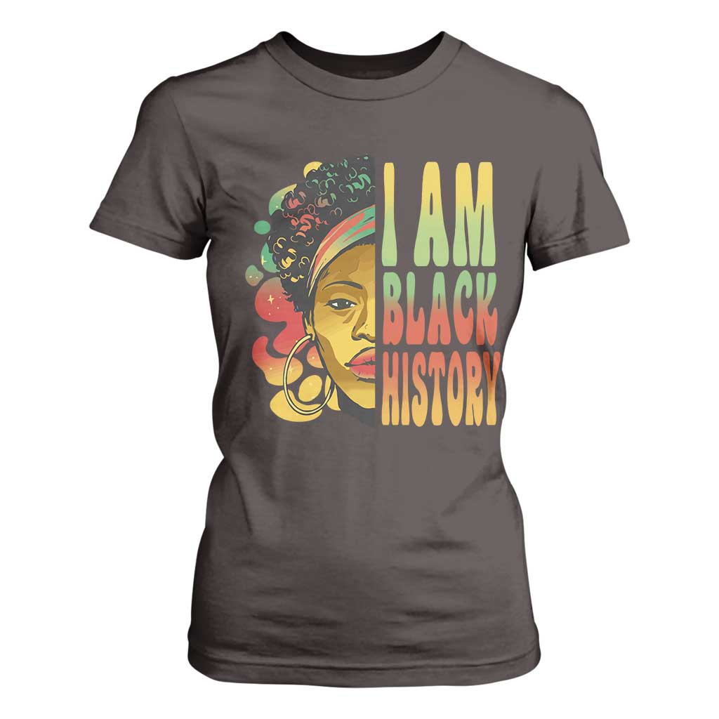 I Am Black History T Shirt For Women Afro Black Woman African American Pride