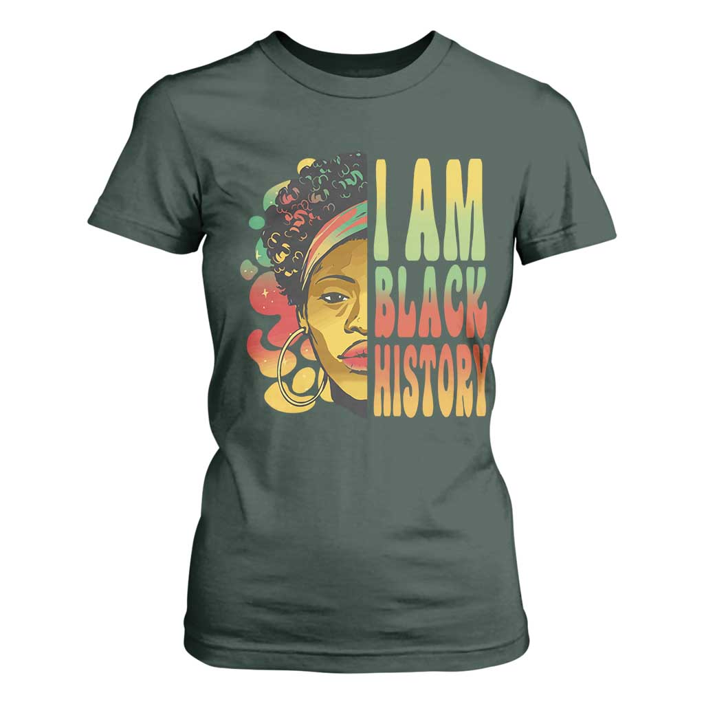 I Am Black History T Shirt For Women Afro Black Woman African American Pride