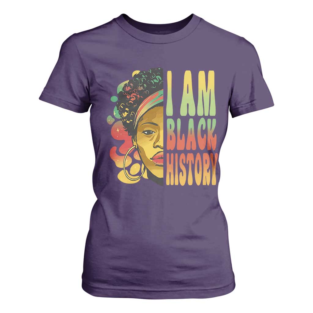 I Am Black History T Shirt For Women Afro Black Woman African American Pride