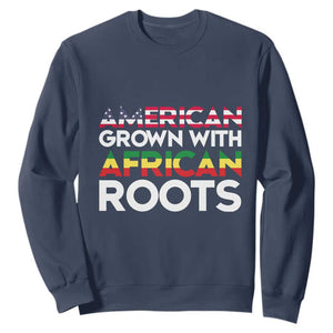 African American Roots Sweatshirt American Grown With African Roots US Flag