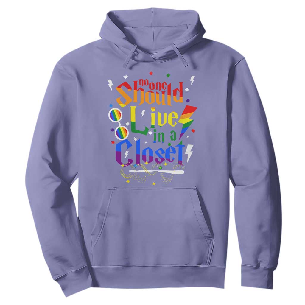 No One Should Live in a Closet Hoodie LGBTQ+ Pride Empowerment Ally