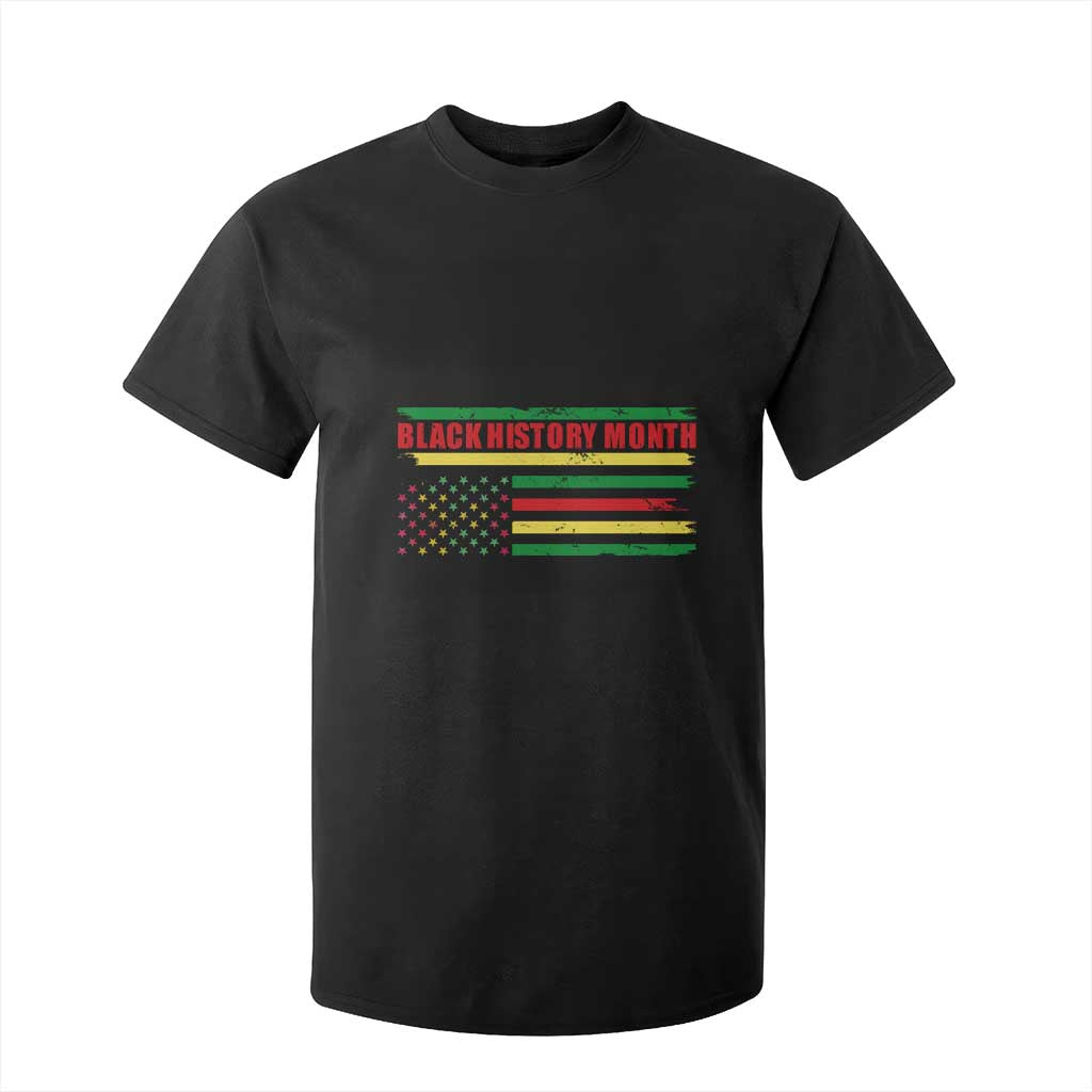 Black History Month T Shirt For Kid African American Pride US Flag