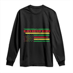 Black History Month Long Sleeve Shirt African American Pride US Flag