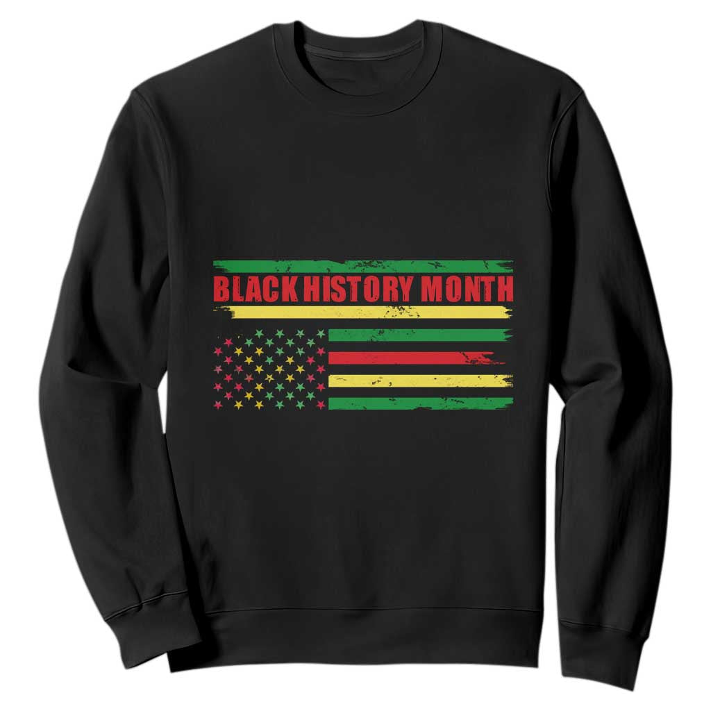 Black History Month Sweatshirt African American Pride US Flag