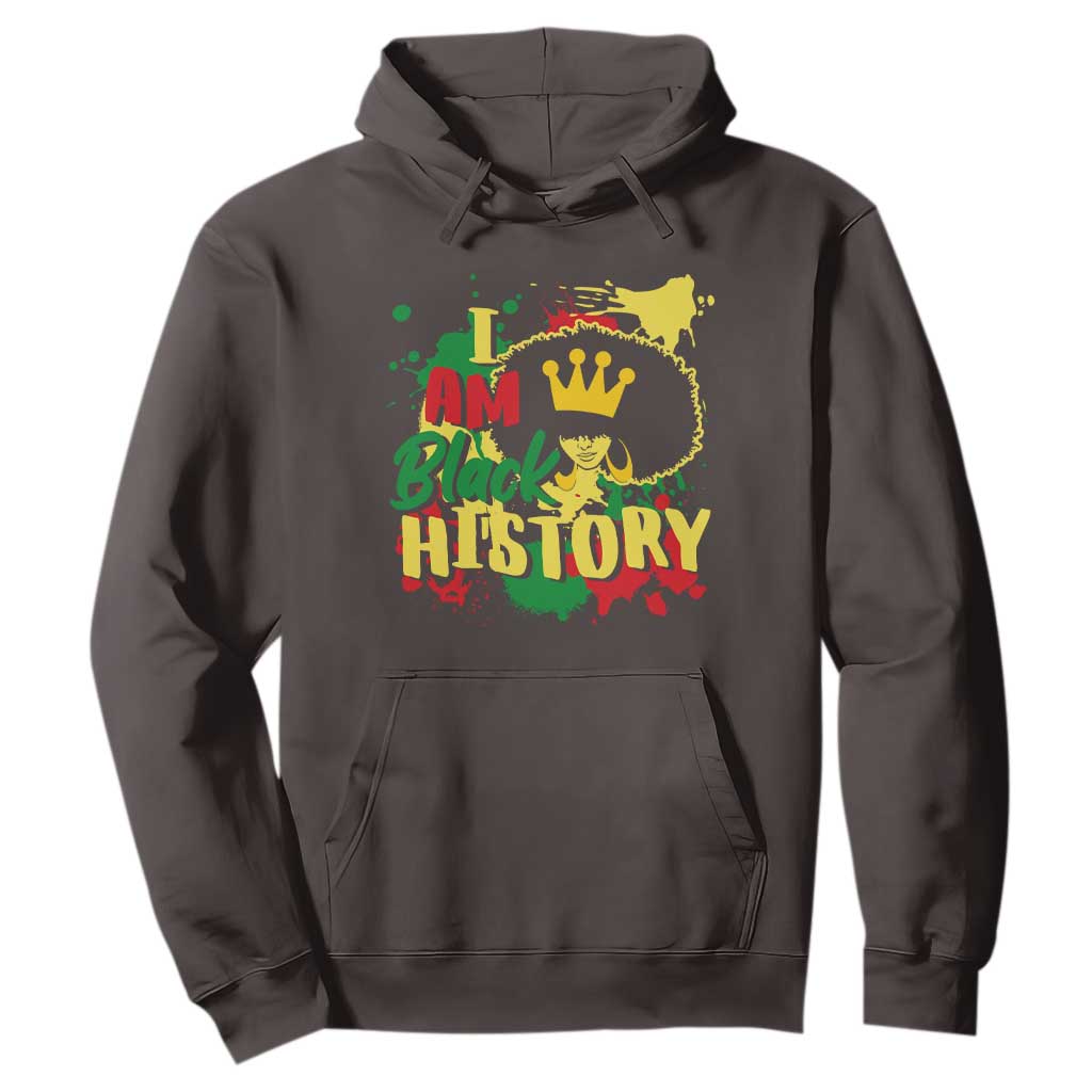 I Am Black History Hoodie Afro Queen African American Pride