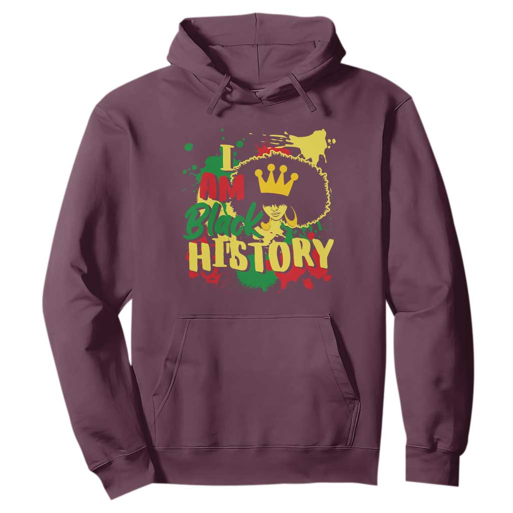 I Am Black History Hoodie Afro Queen African American Pride