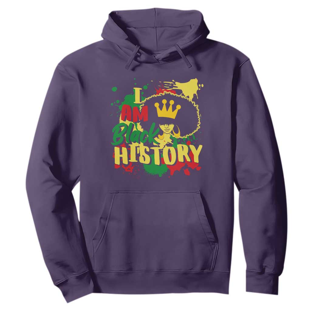 I Am Black History Hoodie Afro Queen African American Pride