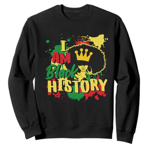 I Am Black History Sweatshirt Afro Queen African American Pride