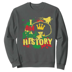 I Am Black History Sweatshirt Afro Queen African American Pride