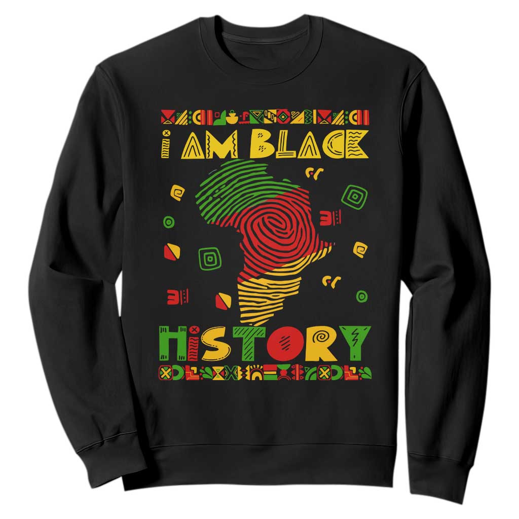 I Am Black History Sweatshirt African American Pride Kente