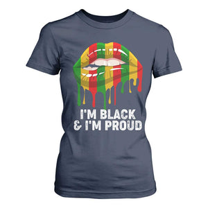 Black Girls T Shirt For Women I'm Black And I'm Proud Woman Lips Dripping