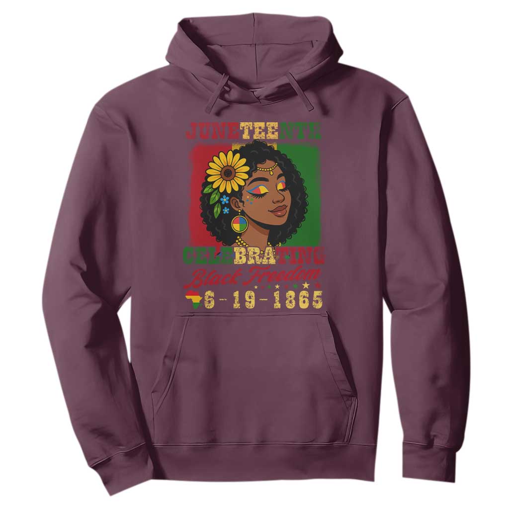 Juneteenth 1865 Black Freedom Celebration Hoodie Afrocentric Pride Melanin Girl