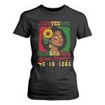 Juneteenth 1865 Black Freedom Celebration T Shirt For Women Afrocentric Pride Melanin Girl