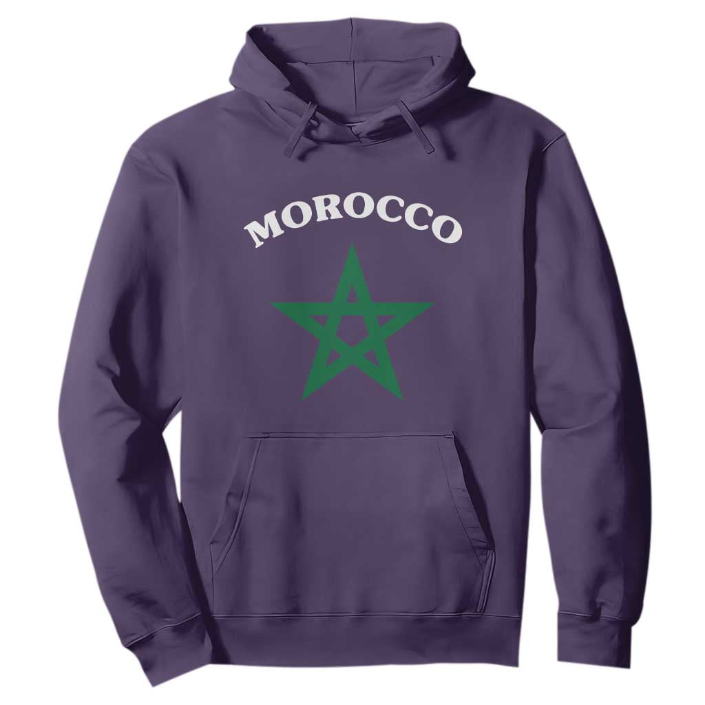 Morocco Pride Flag Star Hoodie Patriotic Moroccan Heritage Souvenir