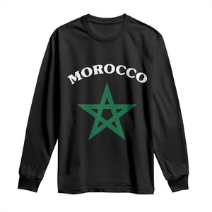 Morocco Pride Flag Star Long Sleeve Shirt Patriotic Moroccan Heritage Souvenir
