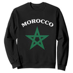 Morocco Pride Flag Star Sweatshirt Patriotic Moroccan Heritage Souvenir