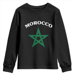 Morocco Pride Flag Star Youth Sweatshirt Patriotic Moroccan Heritage Souvenir