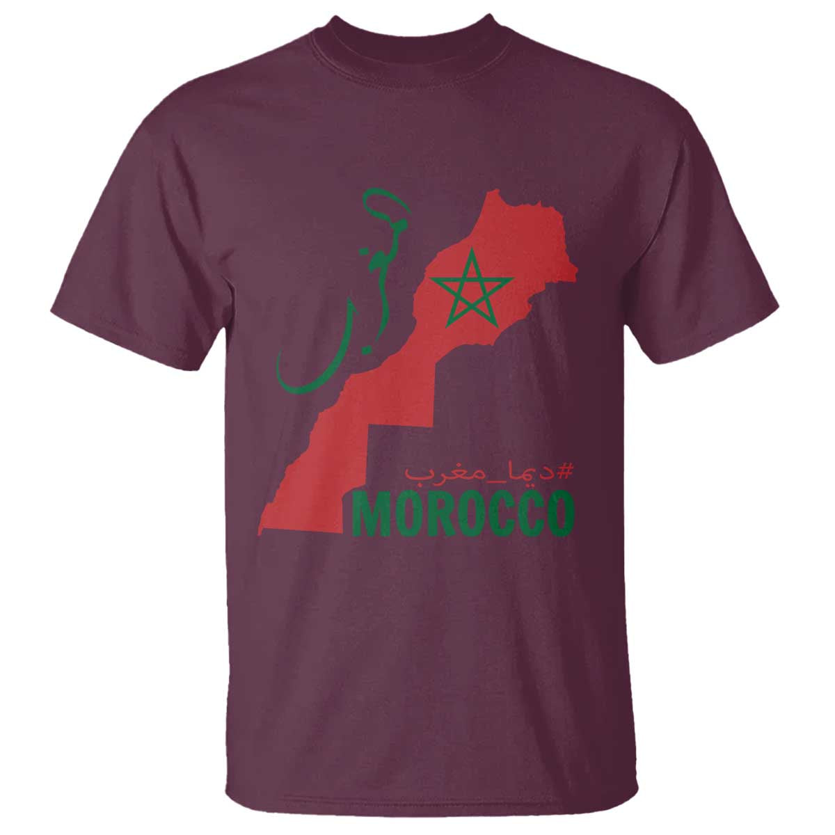 Morocco Map Dima Maghrib with Arabic Calligraphy T Shirt Maghreb Traditional Moroccan Roots Graphic