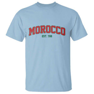 Vintage Morocco Varsity Collegiate Style T Shirt Established 788 Moroccan History
