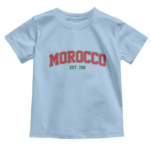 Vintage Morocco Varsity Collegiate Style Toddler T Shirt Established 788 Moroccan History