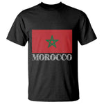 Vintage Morocco Flag T Shirt Patriotic Moroccan Pride