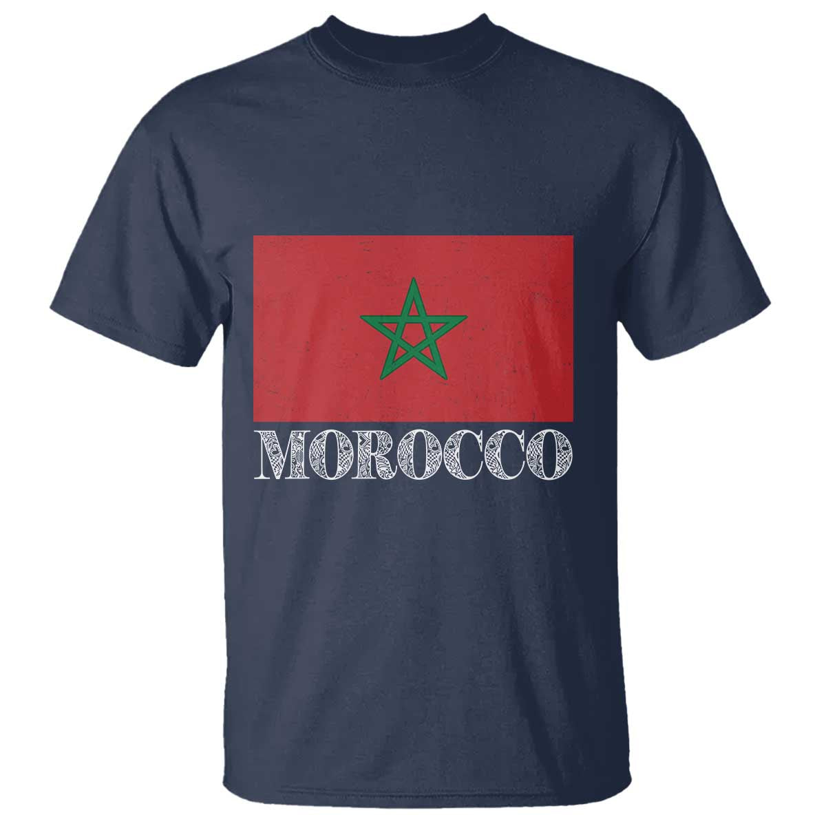 Vintage Morocco Flag T Shirt Patriotic Moroccan Pride