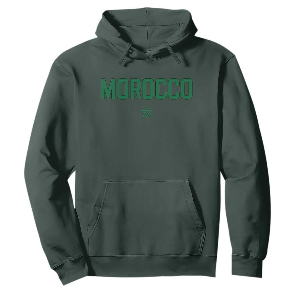 Morocco Star Flag Minimalist Moroccan Pride Hoodie