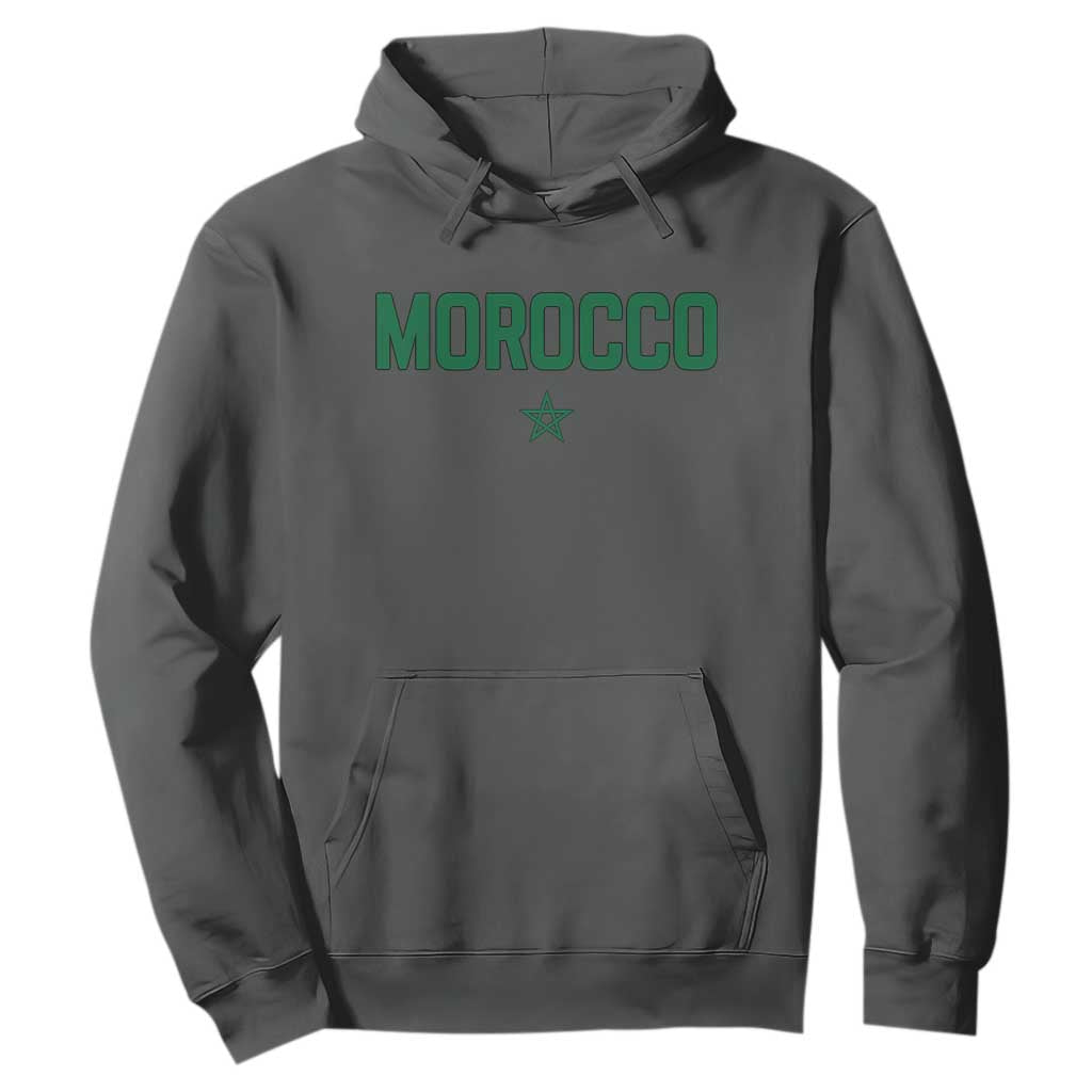 Morocco Star Flag Minimalist Moroccan Pride Hoodie