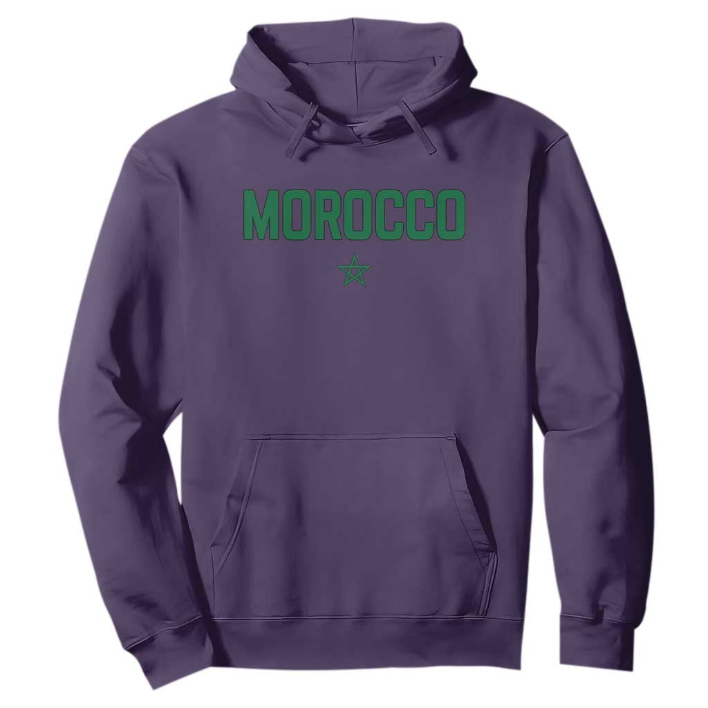 Morocco Star Flag Minimalist Moroccan Pride Hoodie