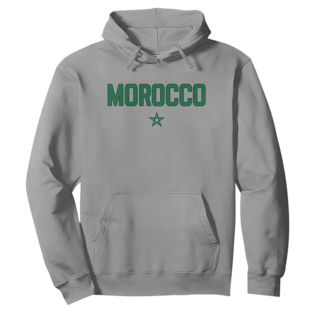Morocco Star Flag Minimalist Moroccan Pride Hoodie