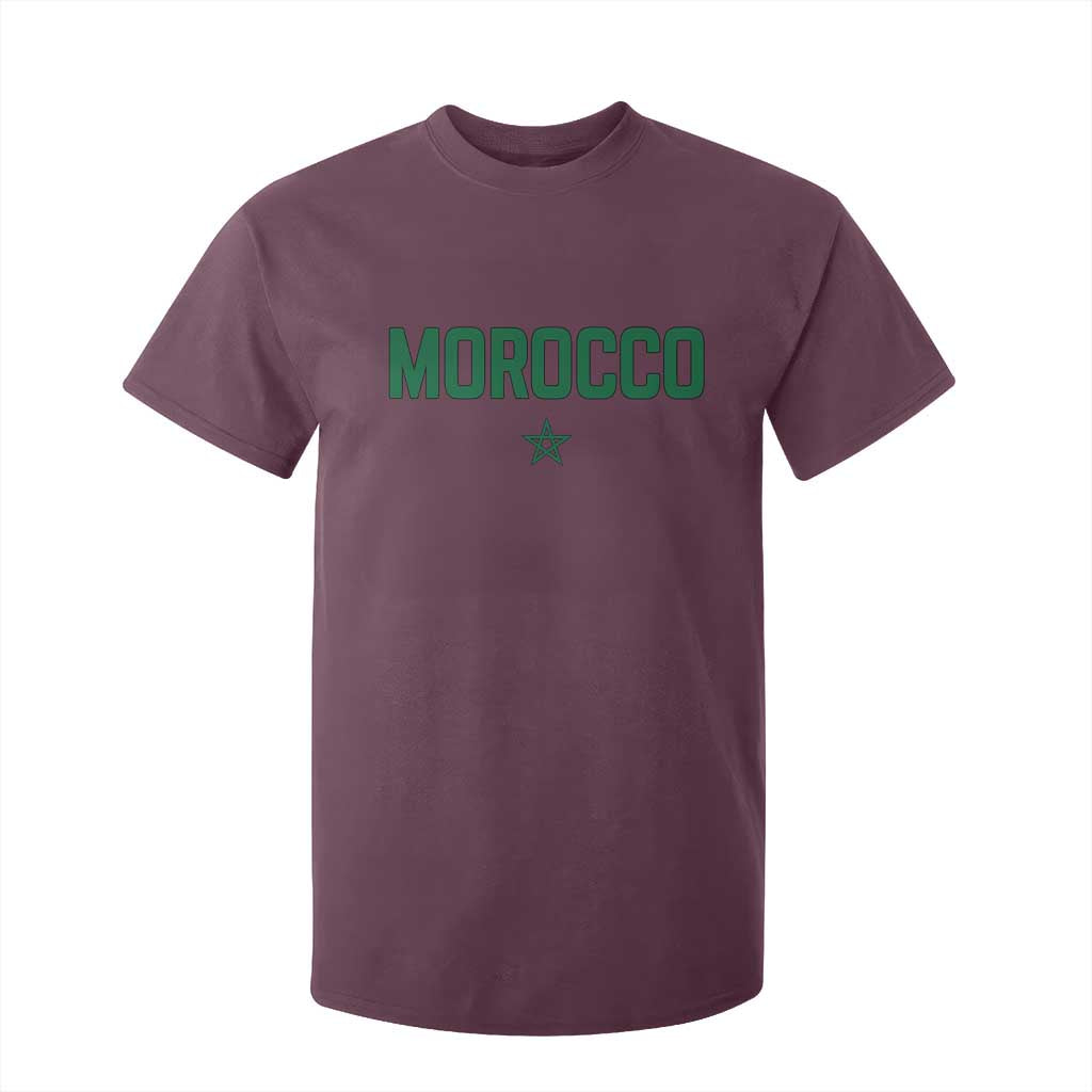 Morocco Star Flag Minimalist Moroccan Pride T Shirt For Kid
